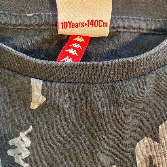 💛2FOR$12 Kappa Kids Logo Print Black T-Shirt - Picture 4 of 6